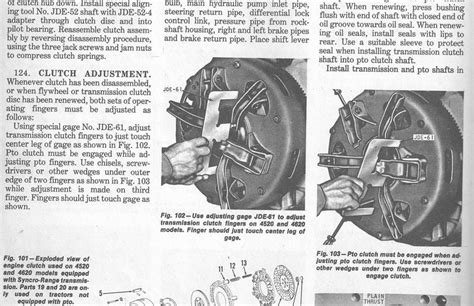 This<b> adjustment could be done on bench or tractor with clutches and pressure plate bolted to flywheel. . John deere 1020 clutch adjustment